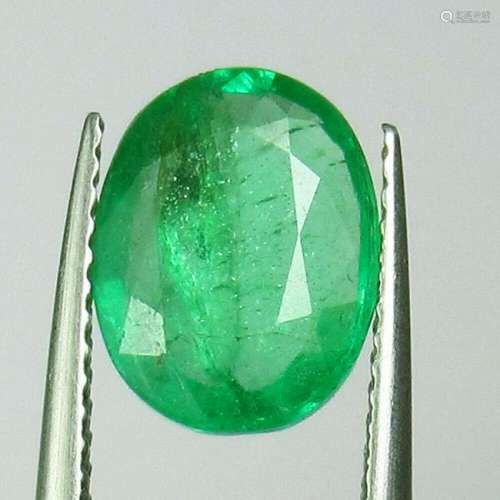2.24 Ct Natural  Zambian Emerald Oval Cut