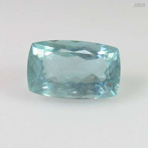 6.04 Ctw Natural Blue Aquamarine Cushion Cut