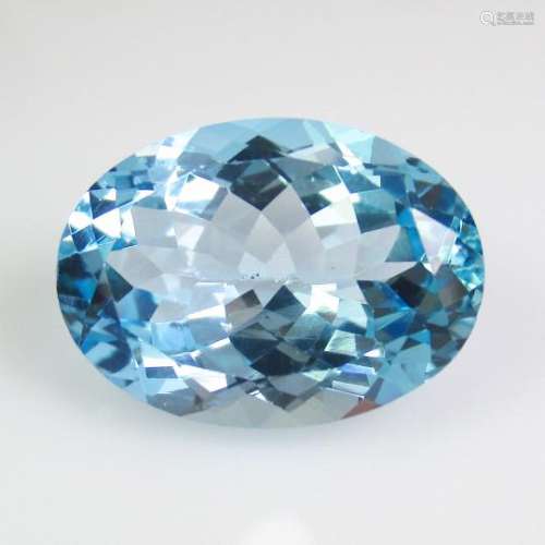 15.62 Ct Natural  Blue Topaz Oval Cut