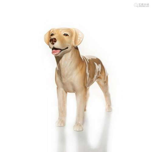 SYLVAC CERAMICS YELLOW LABRADOR RETRIEVER DOG FIGURINE