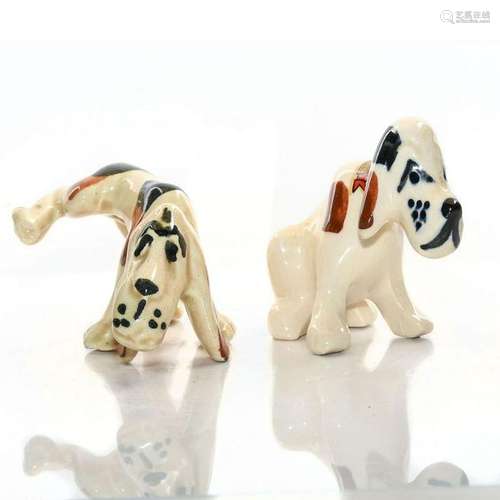 2 CERAMIC FIGURINES, DOGS