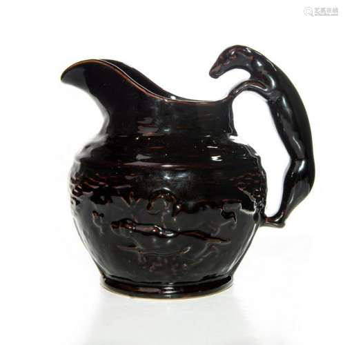 CERAMIC PITCHER WITH DOG HANDLE