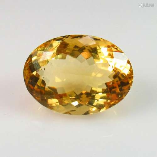 13.44 Ct Natural Bright Yellow Citrine Oval Cut
