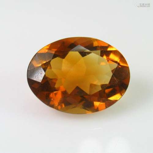 8.06 Ct Natural Bright Yellow Citrine Oval Cut