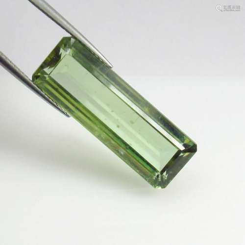 17.44 Ct Natural Green Apatite 26X9.5 mm Octagon Cut