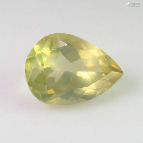 10.81 Ct Natural Yellow Andalusite Pear Cut