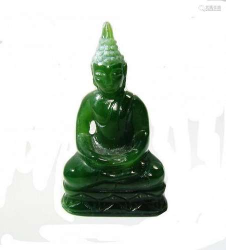 Canada Solid Natural Jade Carved Buddha 27.Grams