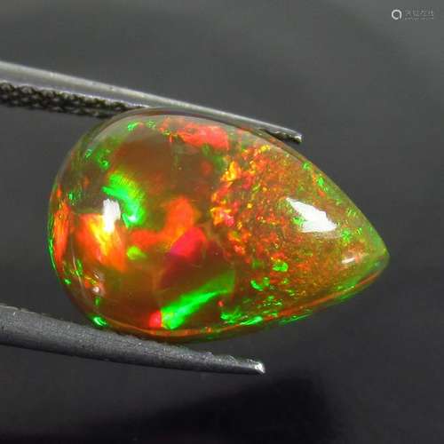 3.98 Ct Natural Ethiopian Honey Fire Opal Pear