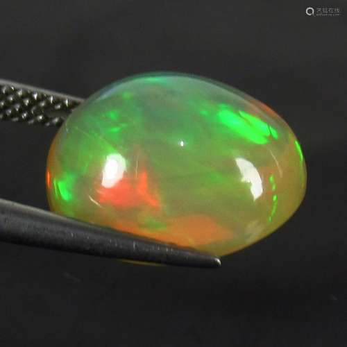 5.78 Ct Natural Ethiopian Multi-Color Fire Opal Oval