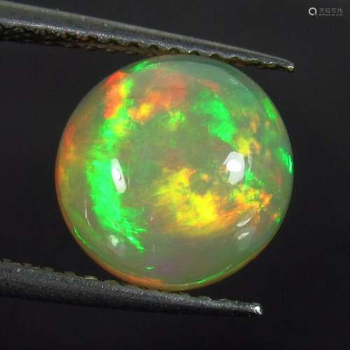 2.43 Ct Natural Ethiopian Multi-Color Fire Opal Round