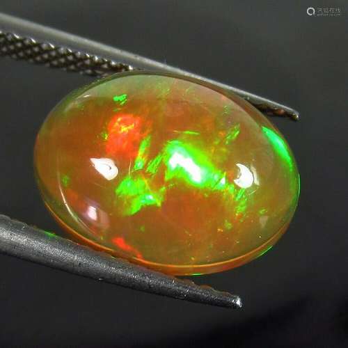 3.18 Ct Natural Ethiopian Multi-Color Fire Opal Oval