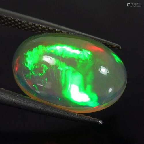 3.88 Ct Natural Ethiopian Multi-Color Fire Opal Oval