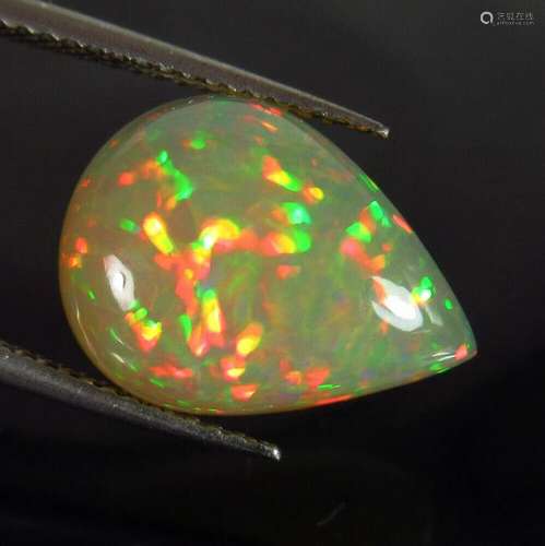 4.65 Ct Natural Ethiopian Multi-Color Fire Opal Pear