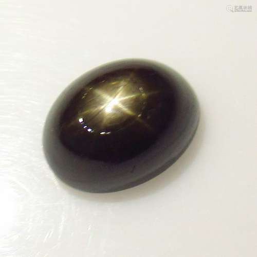 9.08 Ct Natural Black Star Sapphire Oval Cab