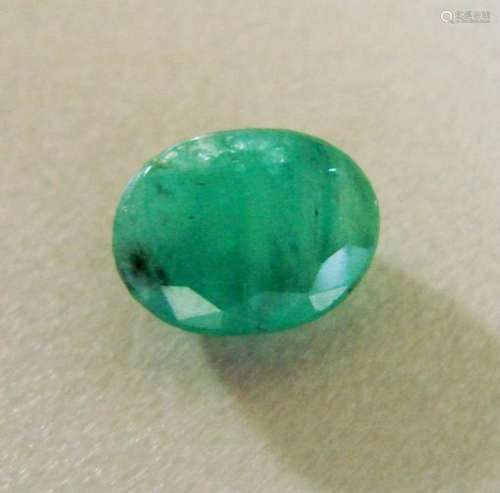 Natural Emerald Oval Facet 4.13Ct 10.7x8.1x6.8 mm