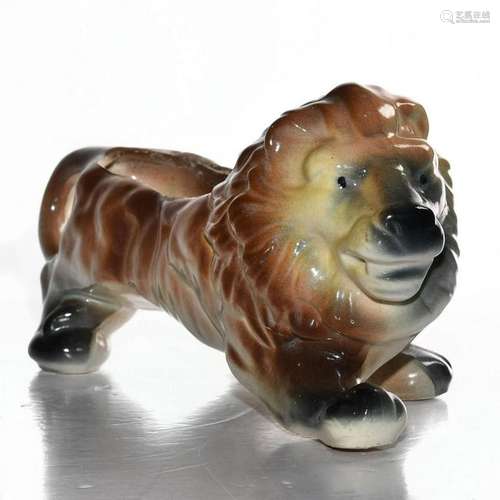 CERAMIC LION PLANTER