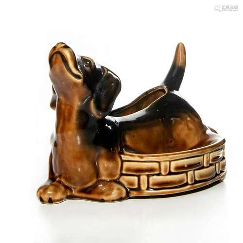 CERAMIC PLANTER, DACHSHUND