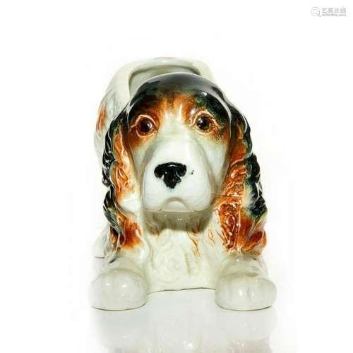 HAND DECORATED COCKER SPANIEL CERAMIC PLANTER