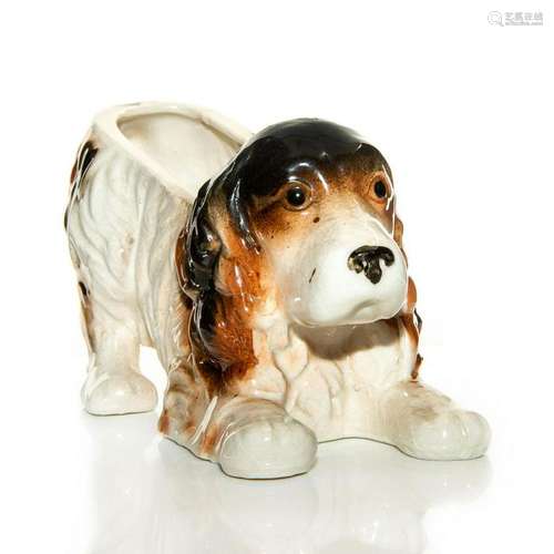 JAPANESE VINTAGE CERAMIC DOG PLANTER