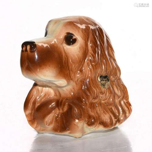 ROYAL COPLEY CERAMIC PLANTER, COCKER SPANIEL