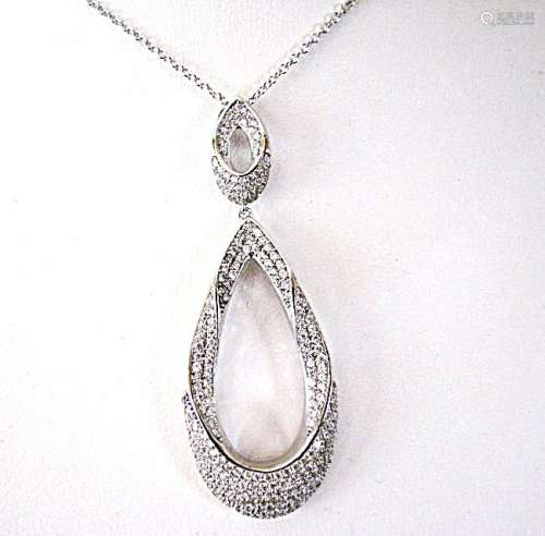 Ceation Diamond Chandeliers Pendant 4.42Ct 18k W/g Over