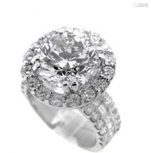 Anniversary Diamond Ring 4.07 Carat 14K W/G