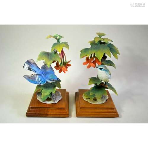 ROYAL WORCESTER DOROTHY DOUGHTY CERULEAN WARBLERS AND