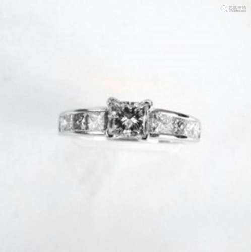 Engagement Diamond Ring 1.70Ct 14k W/g