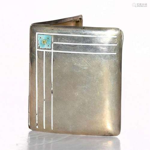 ART DECO SILVER CIGARETTE CASE