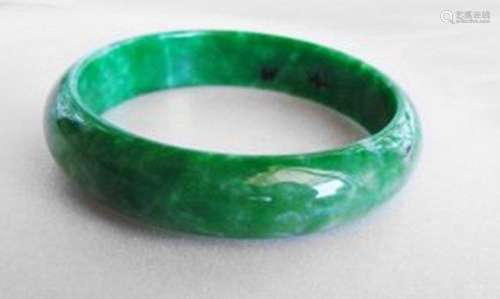 Natural Jaideite Jade Bangle Green Grade A Size: 7