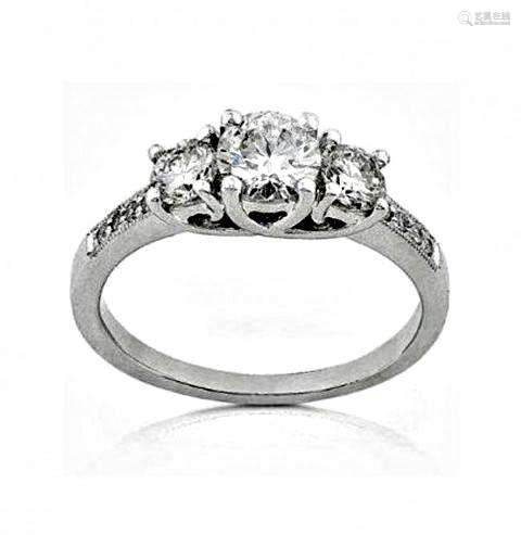 Present Past Future Diamond Ring1.53CT 14K W/g