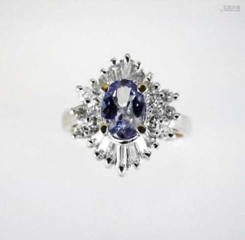 Natural Tanzanite Diamond Ring: 1.92Ct14K Y/g