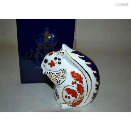 ROYAL CROWN DERBY SQUIRREL PAPERWEIGHT