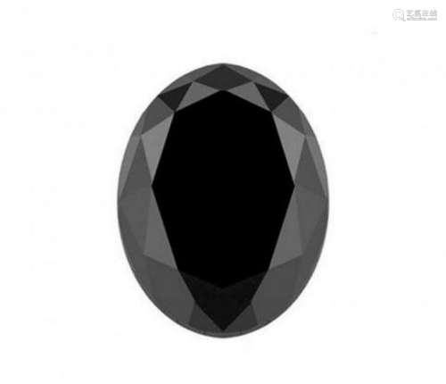 Black Diamond Oval Shape 6.27Ct/12.7x11x7.8mm