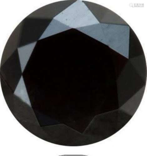 Black Diamond Roud Shape 6.18Ct/11.8x8 mm