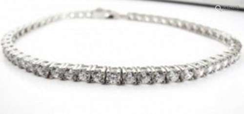 Creation Diamond Tennis Bracelet 8.40Ct 18k W/g Overlay