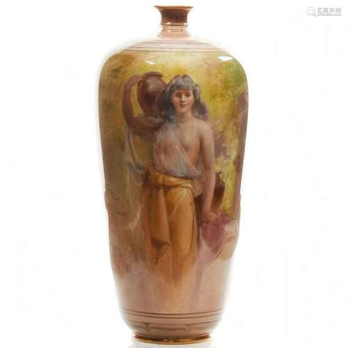 DOULTON BURSLEM LUSCIAN VASE, SIGNED BY GEORGE WHITE