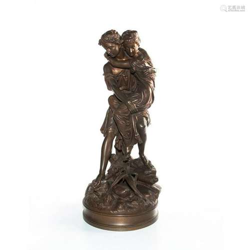 FRENCH NEOCLASSICAL BRONZE SCULPTURE, THEODORE DORIOT