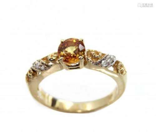 Vintage Yellow Sapphire Ring .50Ct Dia.12Ct 14kY/g