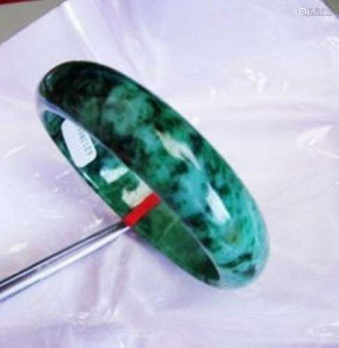 Natural Jadeite Jade Certif Bangle Grade: A Size 7.5