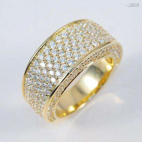 Creation Diamonds Ring 2.00 Carat 18k Y/G Overlay