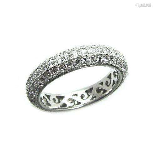 Creation Diamond Eternity Ring 2.00Ct 18k W/g Over