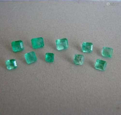 Lot 10 Pics Emerald Colombial Octagon 3.60Ct