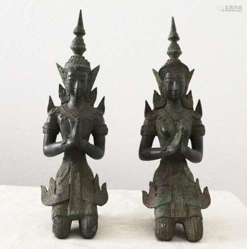 Khmer Royal Pairs of Guardian Angle Statue 12th Century