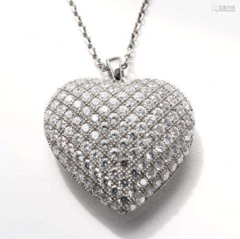 Creation Diamond Heart Pendant 2.00ct 18kW/g Over