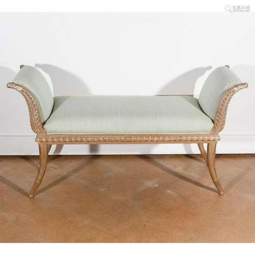 CLASSIC IRIDESCENT GREEN SETTEE BENCH