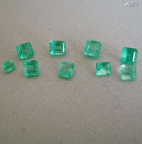 Lot 9 Pics Emerald Colombial Octagon 3.54Ct