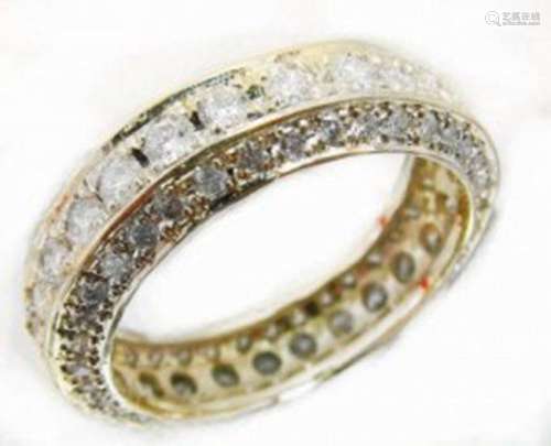 Diamond Eternity Ring 2.66Ct 14k Y/g
