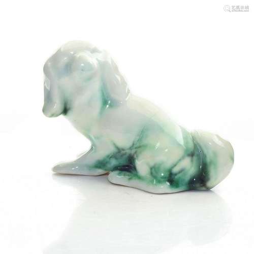 ROYAL DOULTON CHINESE JADE PEKINESE DOG FIGURINE