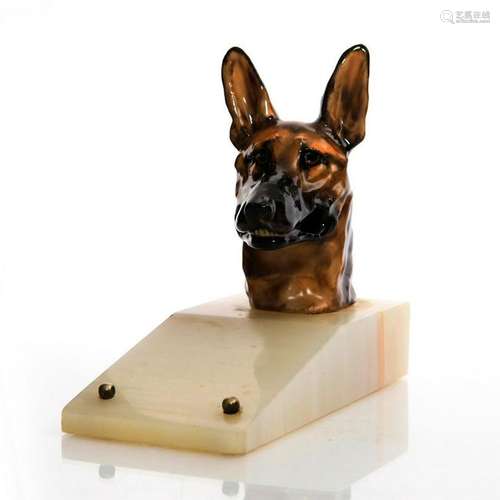 ROYAL DOULTON PENCIL HOLDER, ALSATIAN'S HEAD HN898